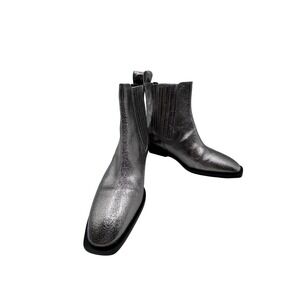 Seychelles Metallic Silver Leather Ankle Boots Women's SZ: 6M, NEW w/ DEFECTS